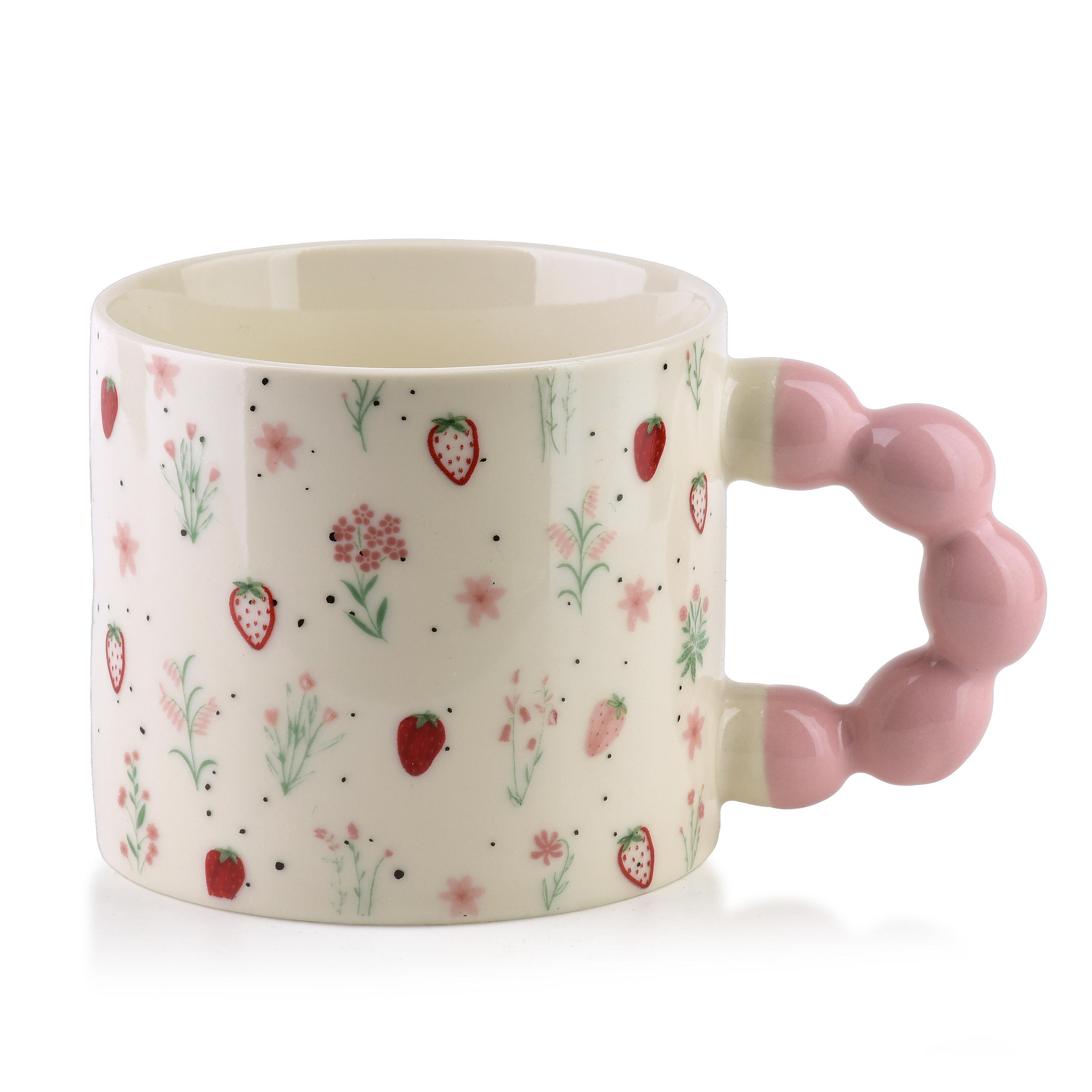 TASSE NARIA Grün 9/14/8cm Porzellan - Pastellgrün/Rosa, Keramik (0.35L) - Mondex