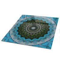 TISCHPLATTE 50x50 cm – Natur-Mandala - Beige, Glas (50/50/0.4cm) - Wallfluent