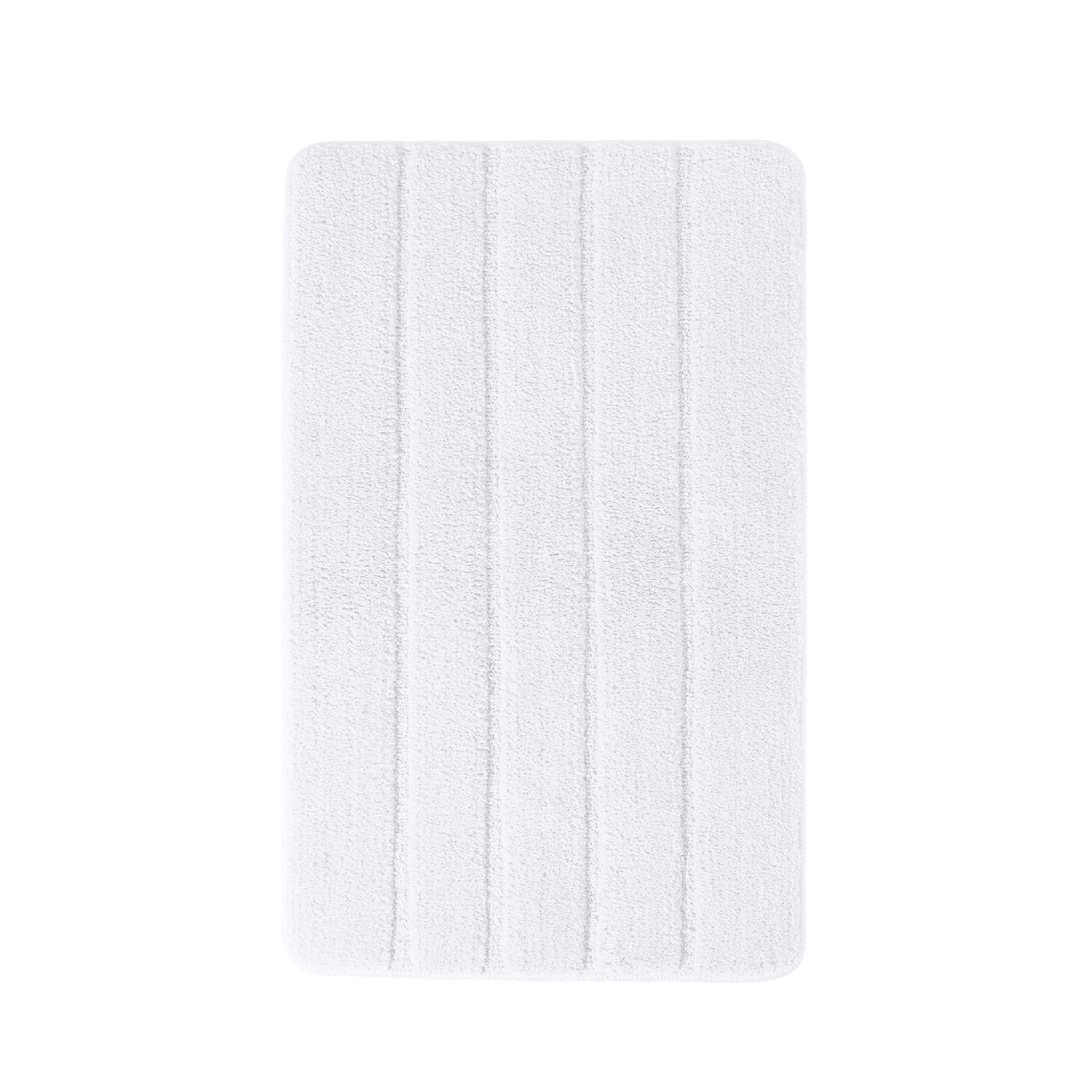 BADTEPPICH Milano - 100% Polyester - 60x100 cm - Weiß - Weiß, Textil (60/100cm) - SCHIESSER
