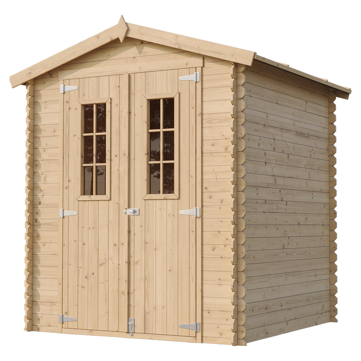 GARTENHAUS aus Holz mit Boden - B196xL186xH218 cm/ 2,82 m2 - M320C+M320G - Beige, Holz (180/224/186cm) - Timbela