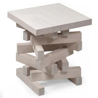 BEISTELLTISCH Oscar, weiße Birke, 40/40/45 cm - Weiß, Holz (40/40/45cm) - WOODEK