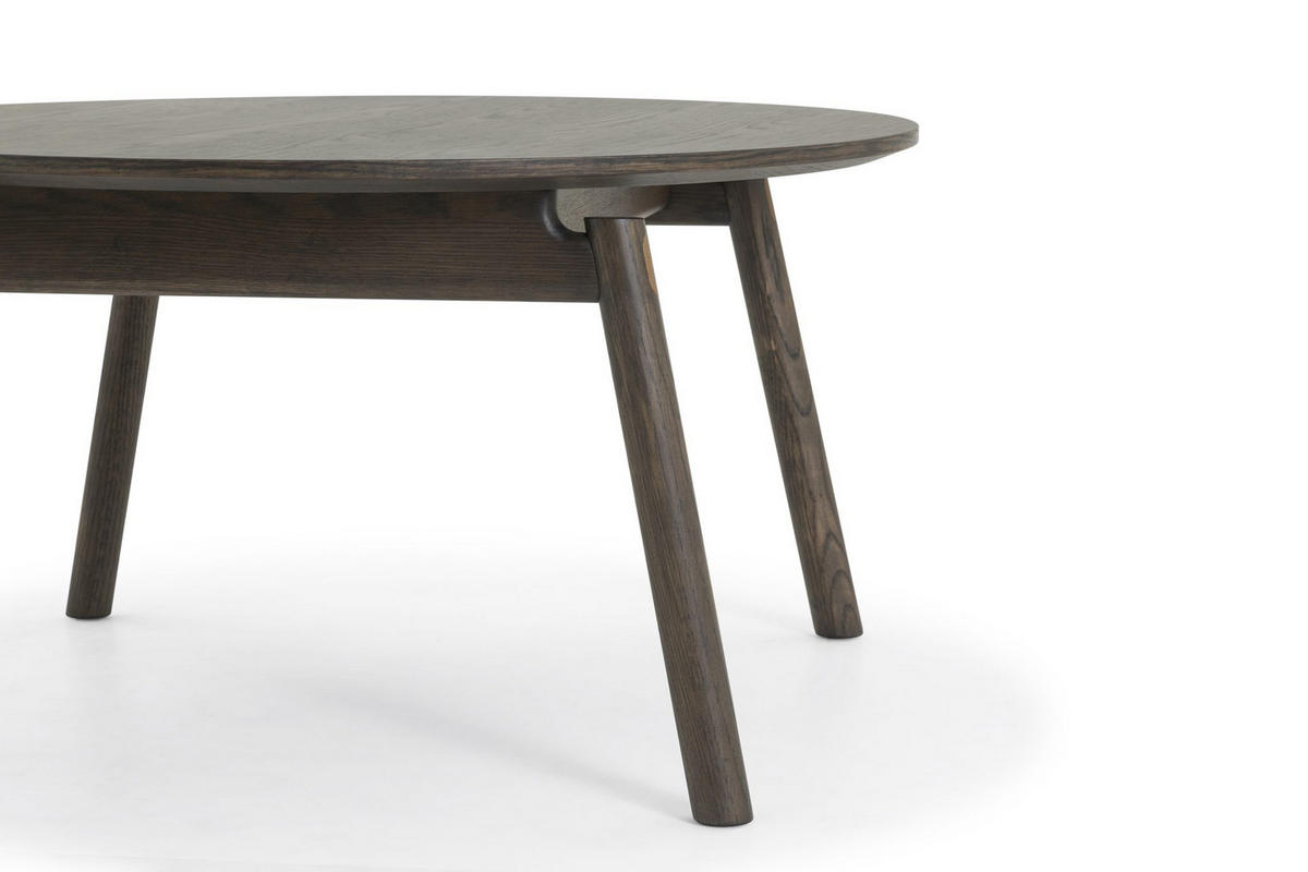 COUCHTISCH Celeste, Braune Massiveiche - Braun, Holz (80/80/43cm) - WOODEK