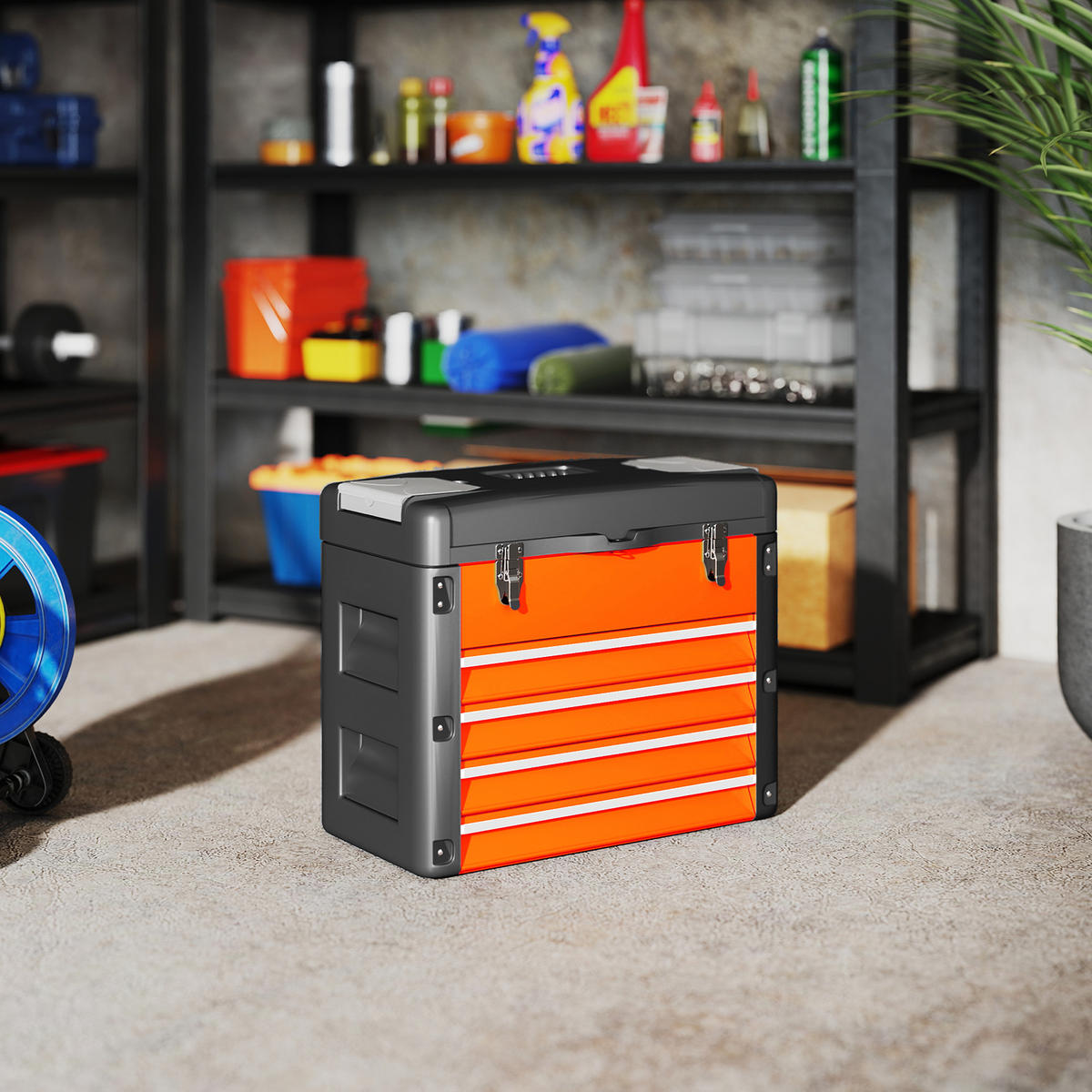 WERKZEUGKISTE DE-09531 Orange - Orange, Metall (25.3/40.7/49.7cm) - ComfortXL