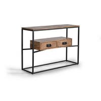 KONSOLE im Industriestil aus Mangoholz und Metallelementen - Braun, Holz (110/78/35cm) - Giner y Colomer