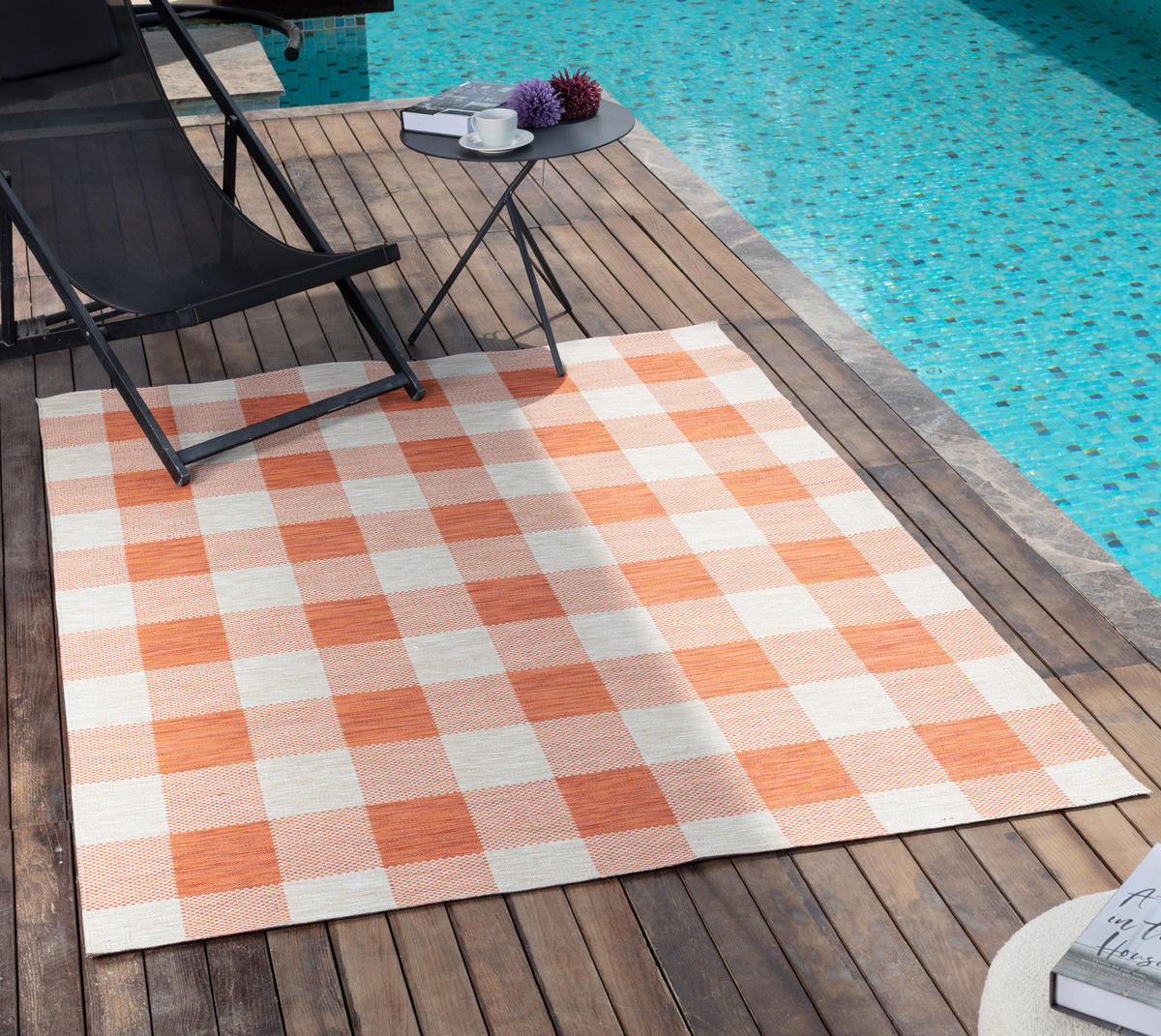 OUTDOORTEPPICH 160/213 cm Orange - Orange, Naturmaterialien/Textil (160/213cm) - LIVABLISS
