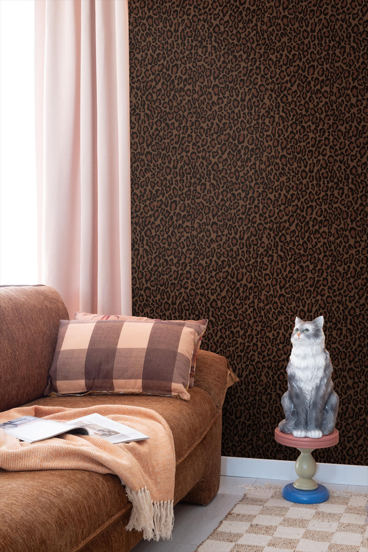 TAPETE Leopardenmuster 53 cm x 10.05 m - Braun, Papier (53/1000cm) - ESTAhome