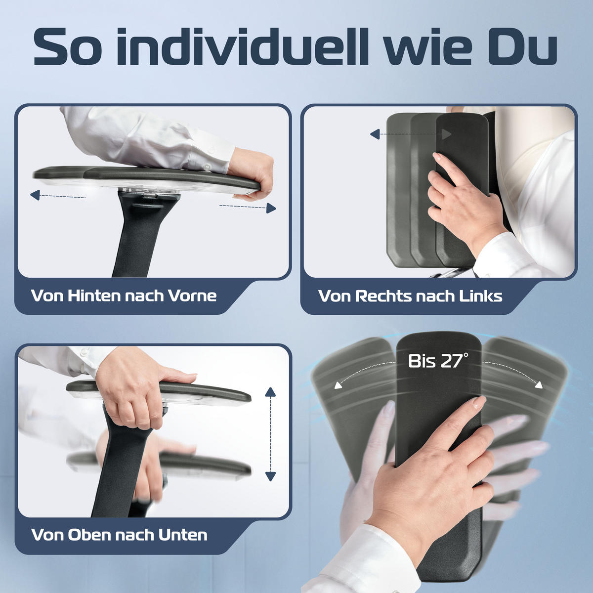 BÜROSTUHL CleverSeat Schwarz - Silberfarben/Schwarz, Kunststoff/Textil (70/134/70cm) - Clouvou