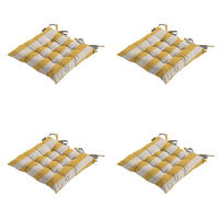 SITZKISSEN Amora - Gelb - 46/46/8 cm - 4er-Set - Gelb, Textil (46/8/46cm) - Madison