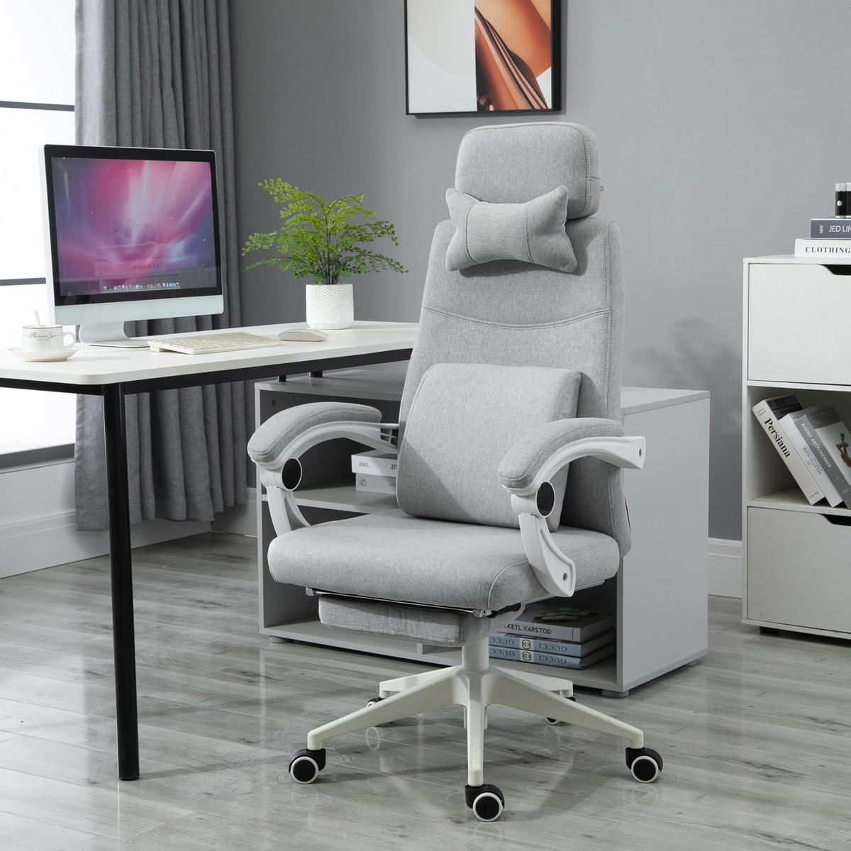 BÜROSTUHL Grau - Grau, Textil (68/62/127cm) - Jamb
