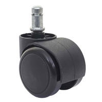 HARTBODENROLLEN 5ER SET Schwarz, Schwarz 5er-Set - Schwarz, Metall (1/1/1cm) - MCW