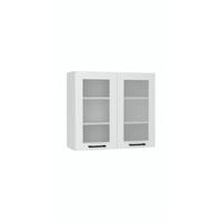 GLASHÄNGESCHRANK WS80 - KENDRO - Elegante Wandlösung - Weiß, Holz/Metall (80/72/30cm) - ROYAL24_MARKT