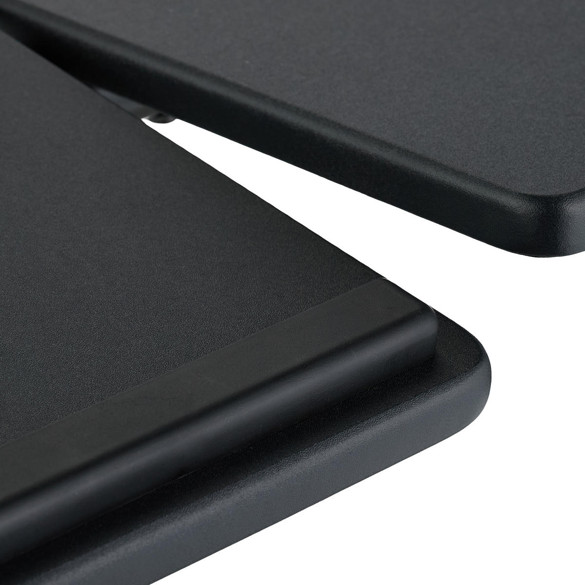 LAPTOPTISCH - Schwarz, Holzwerkstoff/Kunststoff (40/61/85cm) - Relaxdays