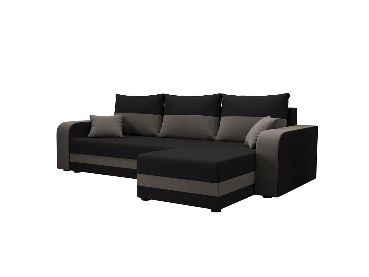 ECKSOFA HEWLET L BIS Sawana 05+21 Rechts mit Schlaffunktion - Grau, Textil (240/140cm) - Bedante