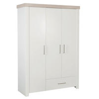 KLEIDERSCHRANK Lucy - Weiß, Holzwerkstoff/Metall (138.5/199/52.5cm) - Roba