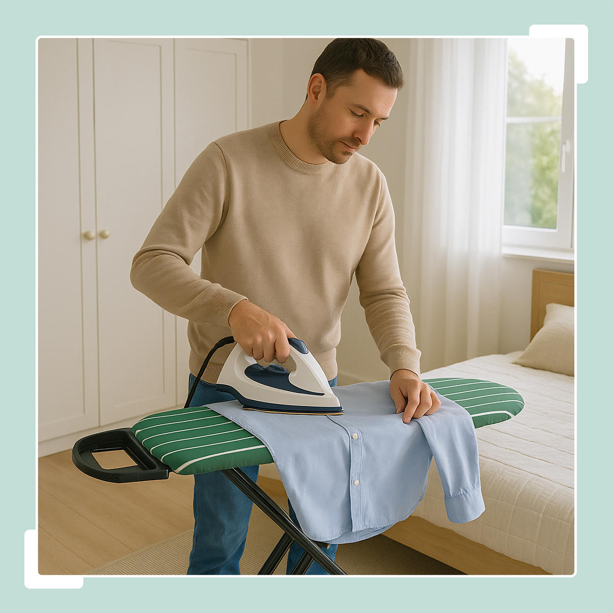 ŽEHLIACA doska - viacfarebná, kov/textil (145/40cm) - Relaxdays