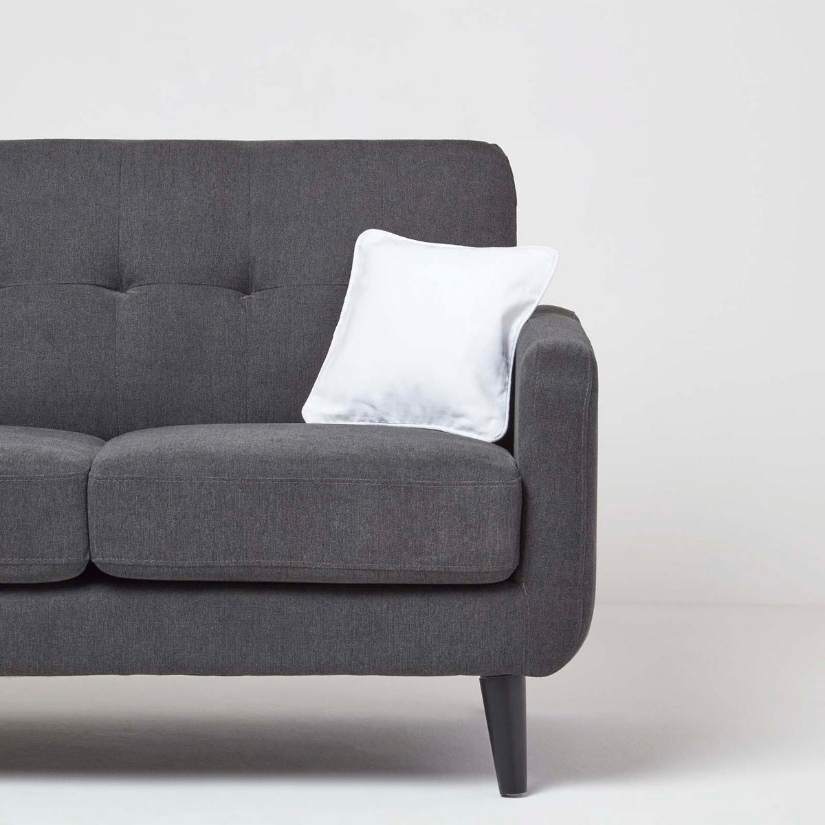 KISSENHÜLLE weiß 45/45 cm, 100% Baumwolle - Weiß, Textil (45/45cm) - Homescapes