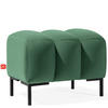 SITZHOCKER Polsterhocker PECCO, Veloursstoff - Dunkelgrün/Schwarz, Holz/Textil (60/50/50cm) - KONSIMO®