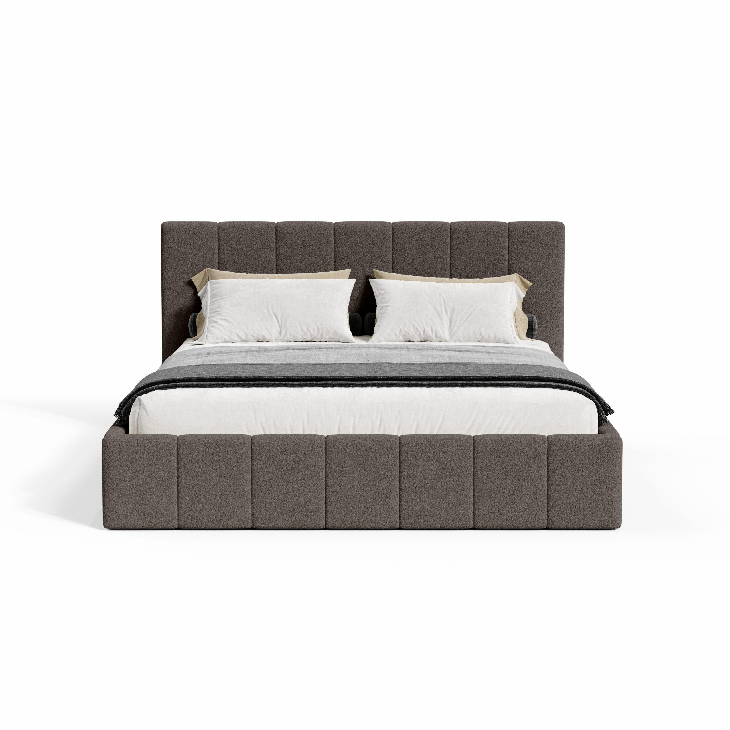 POLSTERBETT Malfo Slim 140x200 cm, Braun - Braun, Textil (140/200cm) - Fedve