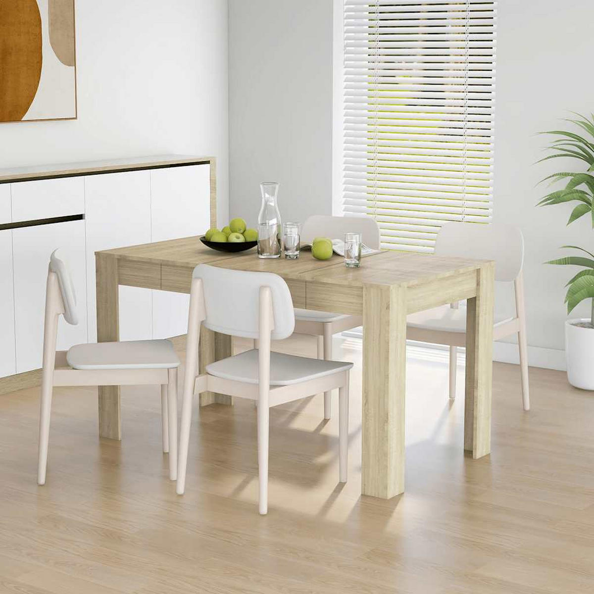 ESSTISCH Moderner 140/74,5/76 cm aus Holzwerkstoff Sonoma-Eiche Rechteckiger - Sonoma Eiche, Holz (74.5/140/76cm) - vidaXL