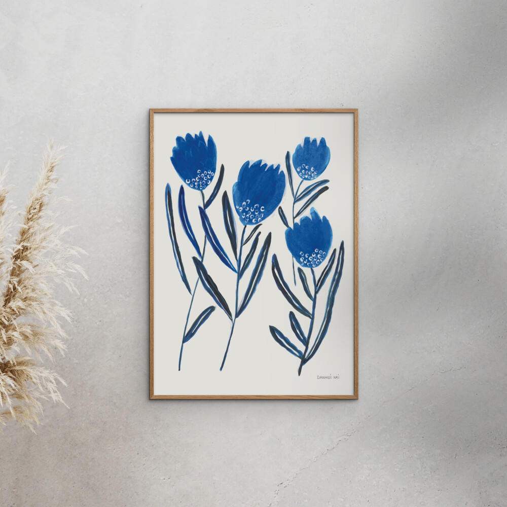 POSTER Wild Apple - Borrowed and Blue II - Blau, Papier (50/70/0.1cm) - Poster&Frame