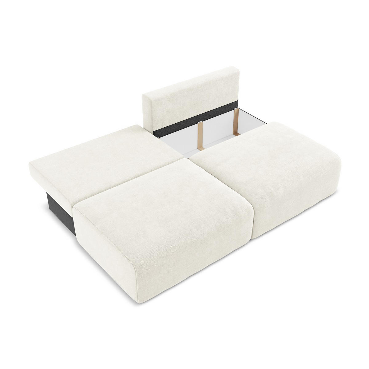 3-SITZER SOFA mit Schlaffunktion Chenille Stoff Weiß - Pink/Schwarz, Kunststoff/Textil (216/79/102cm) - LaMiaSofa