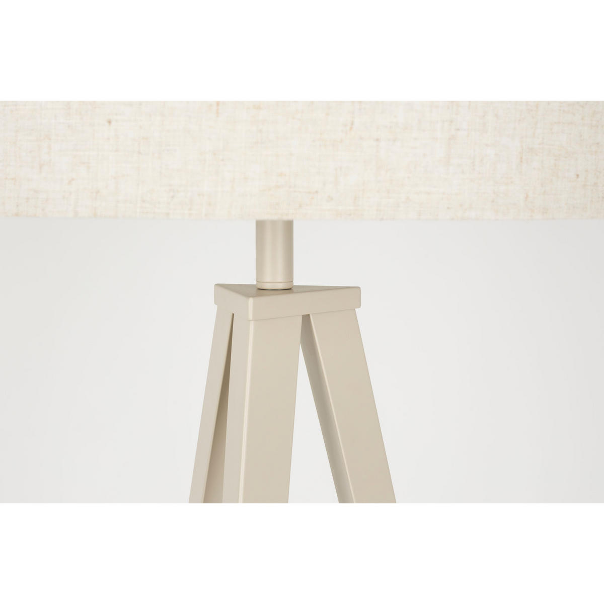STEHLAMPE Tripod Beige - Beige, Metall (50/50/157cm) - Zuiver