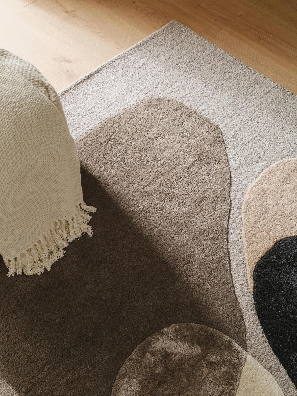 WOLLTEPPICH Kyoto Multicolor/Grau 200x300 cm - Multicolor, Textil (200/300cm) - benuta Pure