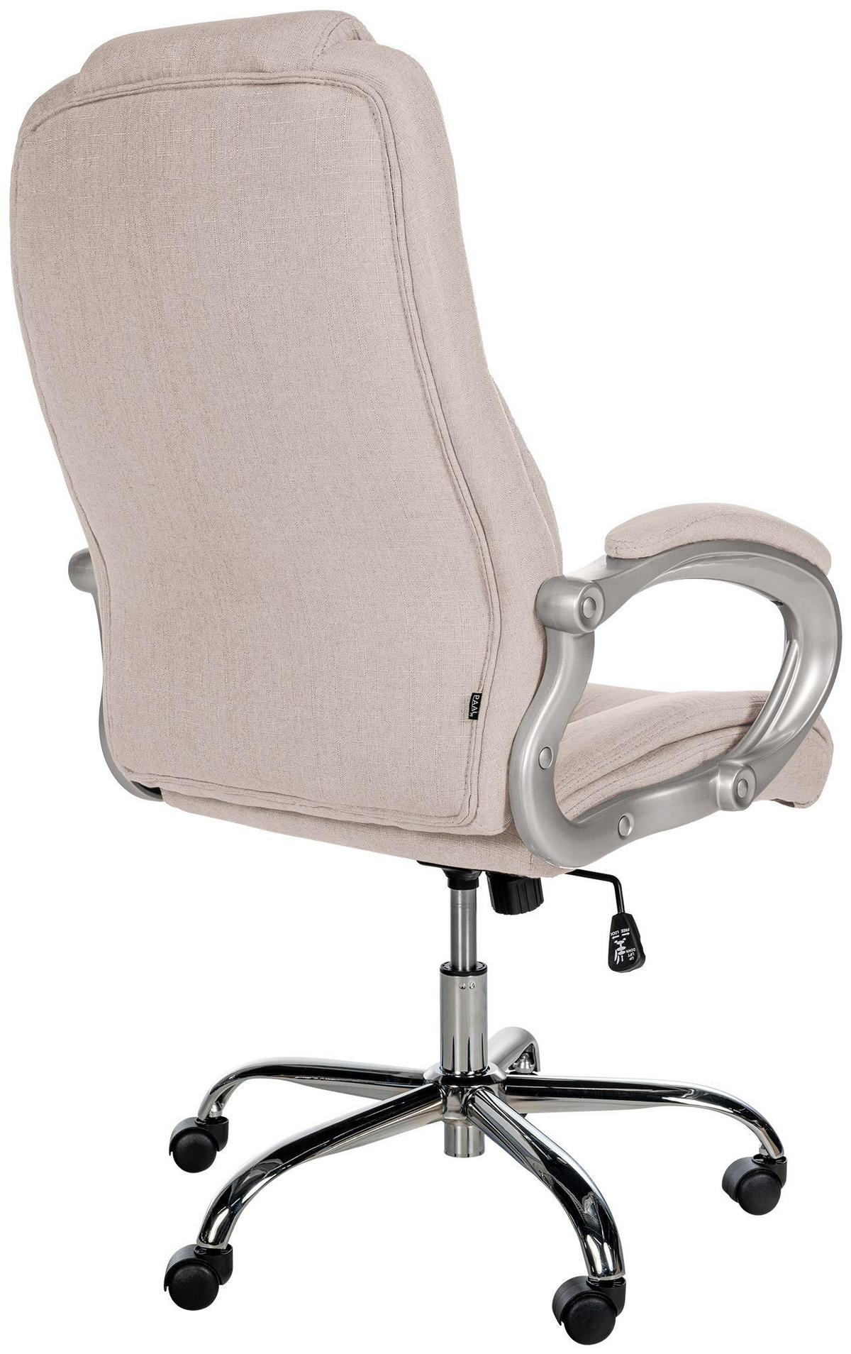 CHEFSESSEL Stoff Creme - Chromfarben/Creme, Textil/Metall (66/113/70cm) - CLP