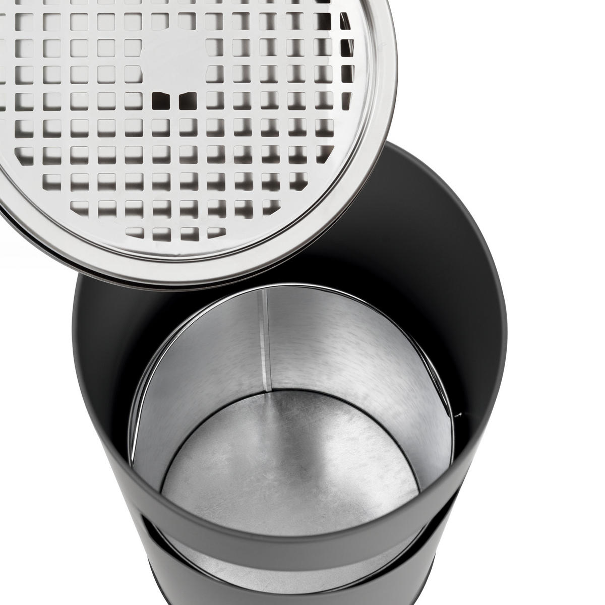 STANDASCHENBECHER 30L - Grau, Metall (25cm) - SVITA