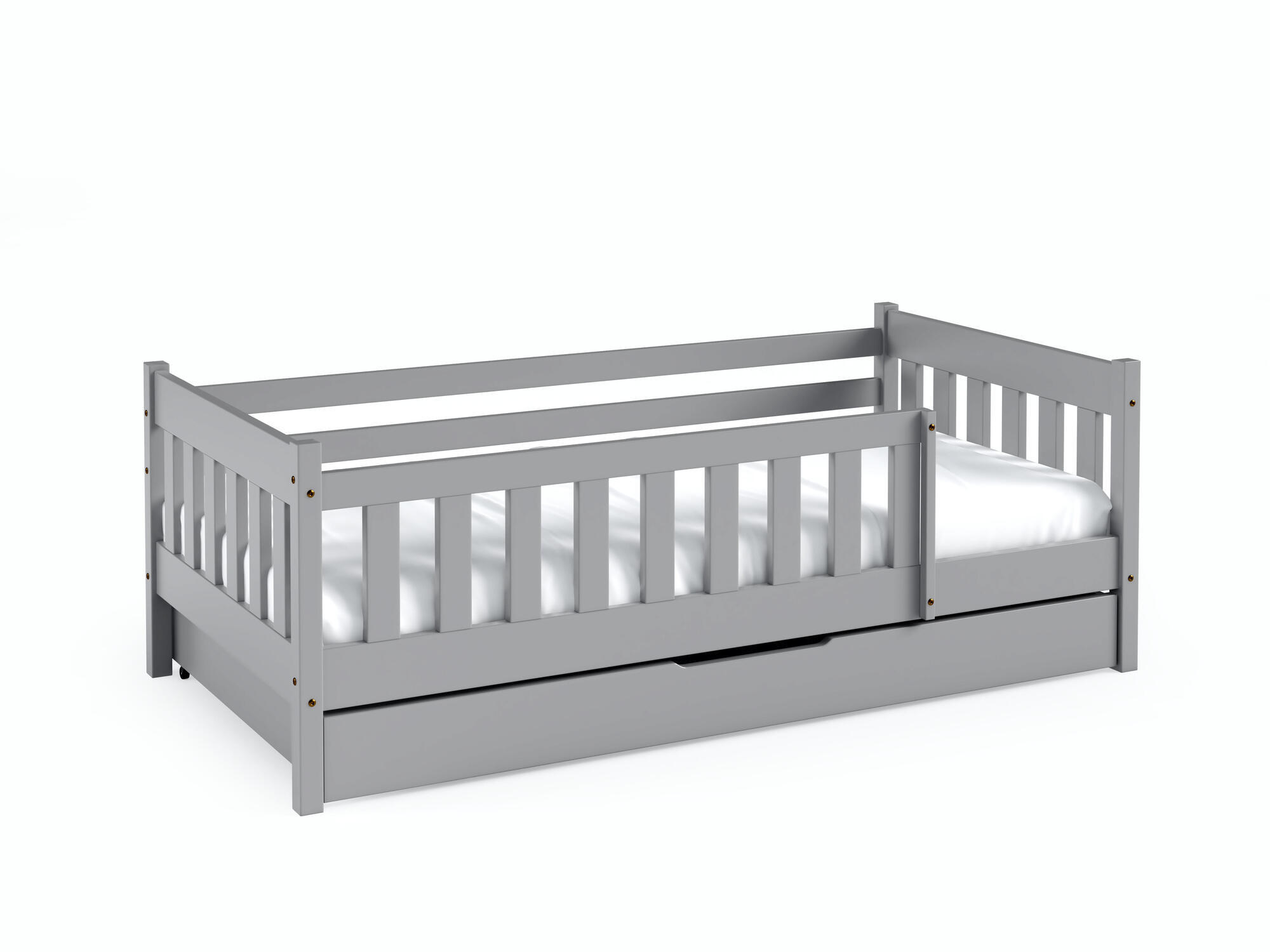 KINDERBETT NADIA Grau 198x86x59 cm - Grau, Holz - FURNLUX