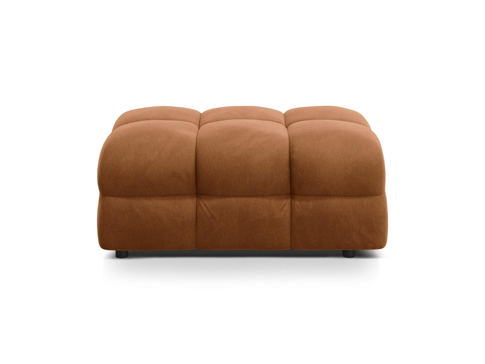 POUF Kendal aus Samt kamel - Hellbraun, Textil (104/45/72cm) - Micadoni