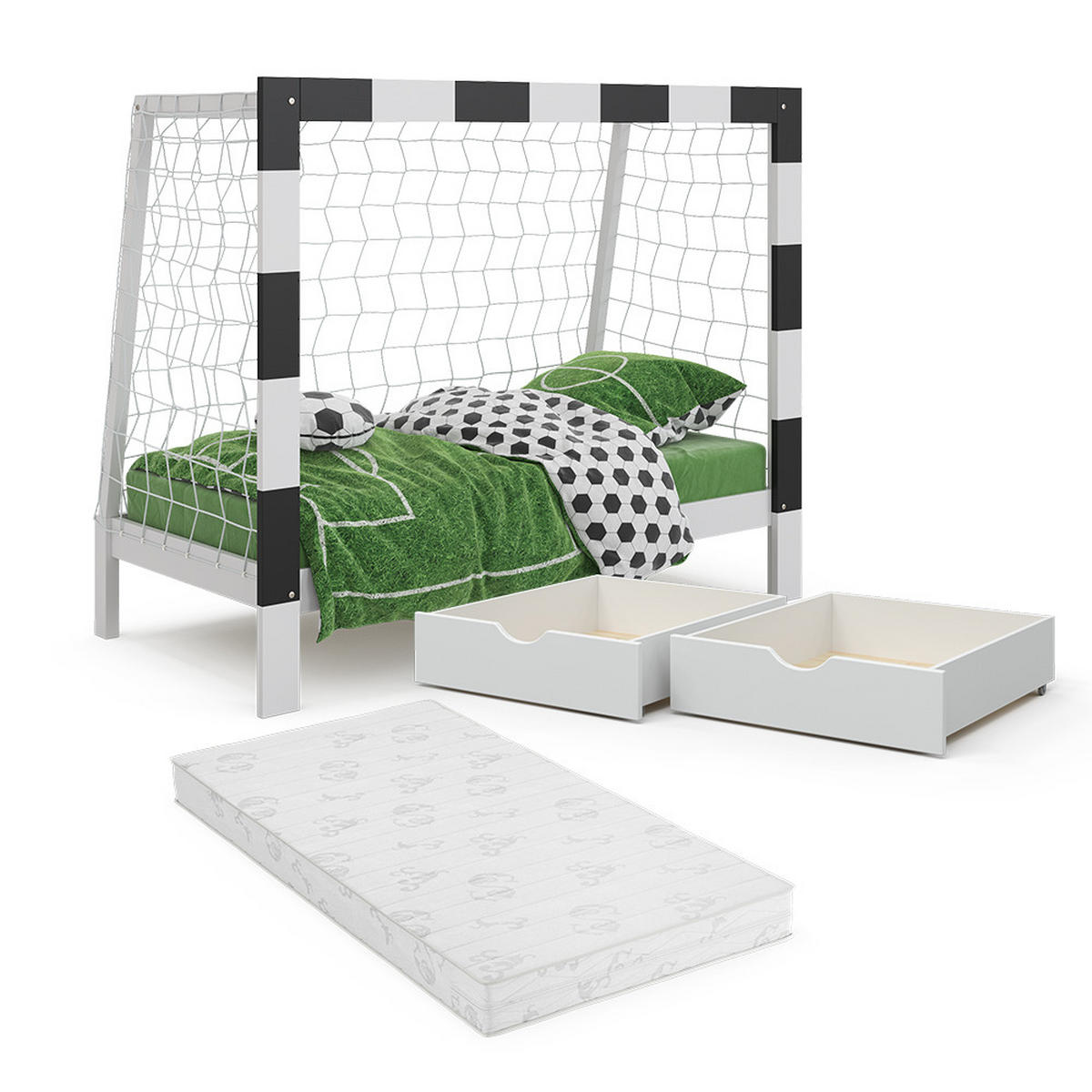 DĚTSKÁ POSTEL Fußballtor Bílá - bílá, dřevo - VitaliSpa