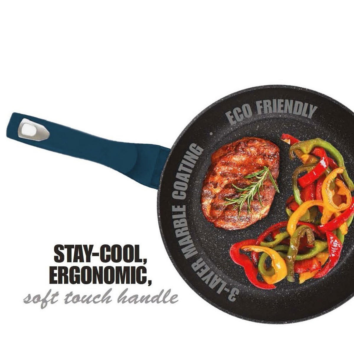 PFANNE Blau 20/20/5 cm BH1870 - Blau, Metall (20cm) - Berlinger Haus