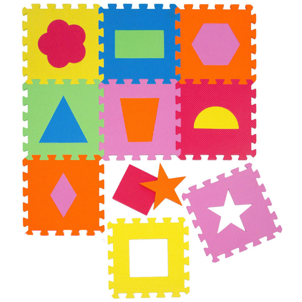 SPIELMATTE ab Null 90 cm Baby Puzzlematte Formen - Multicolor, Kunststoff (30/30cm) - Littletom