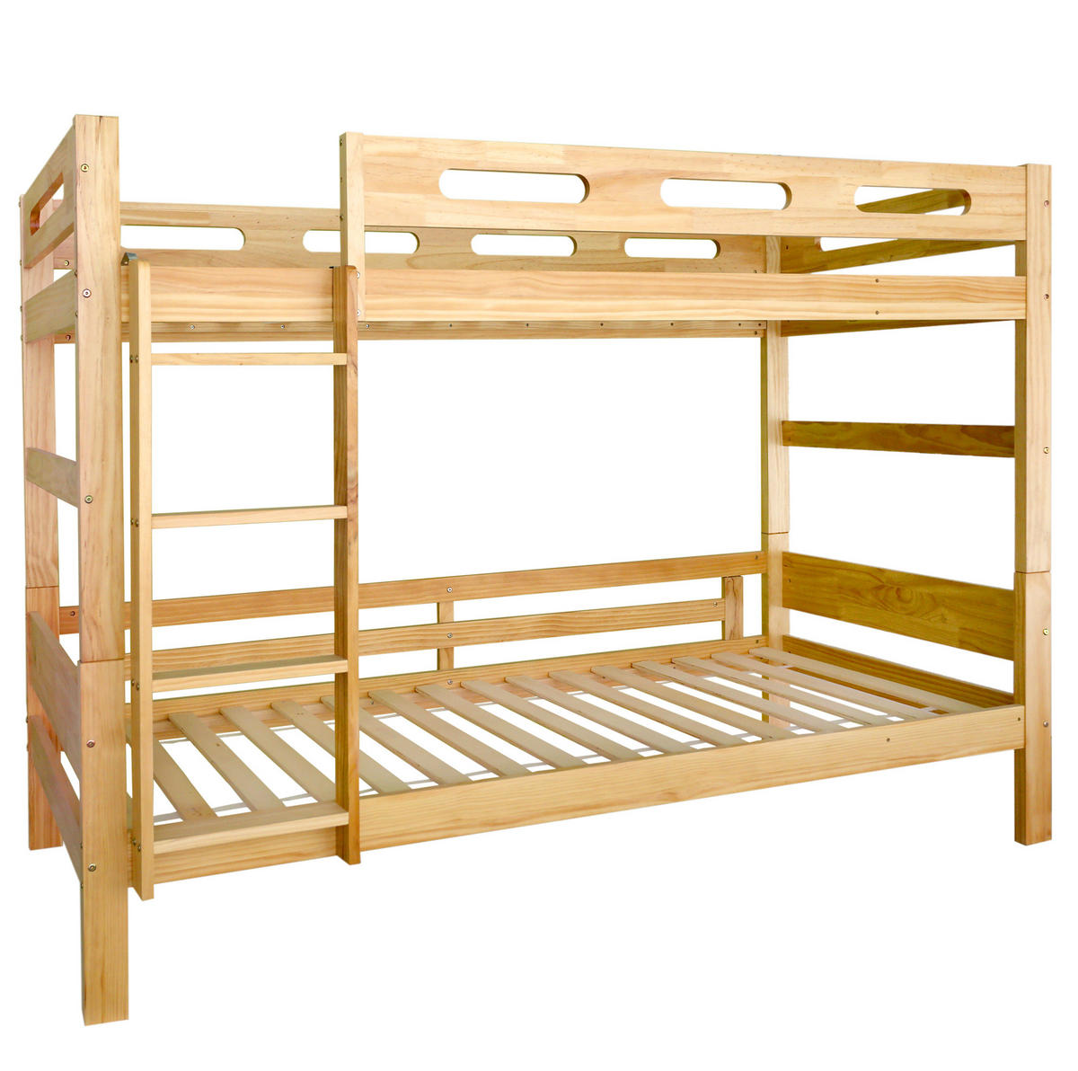 ETAGENBETT 90/200 cm Natur Kiefernholz mit Trennungsmöglichkeit - Naturfarben, Holz (90/200cm) - OKWISH