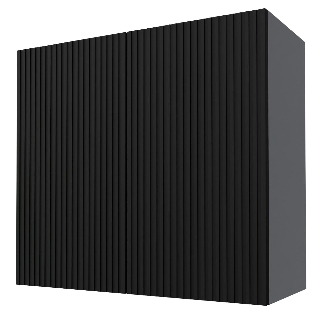 KÜCHENHÄNGESCHRANK Lamello W3/80 Schwarz Matt / Grau 80 / 32,5 / 72cm - Schwarz/Grau, Holz/Holzwerkstoff (60/72/32.5cm) - Feldmann-Wohnen