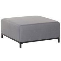 OTTOMANE Rovigo 83/83/38 cm - Grau, Kunststoff/Textil (83/38/83cm) - Beliani