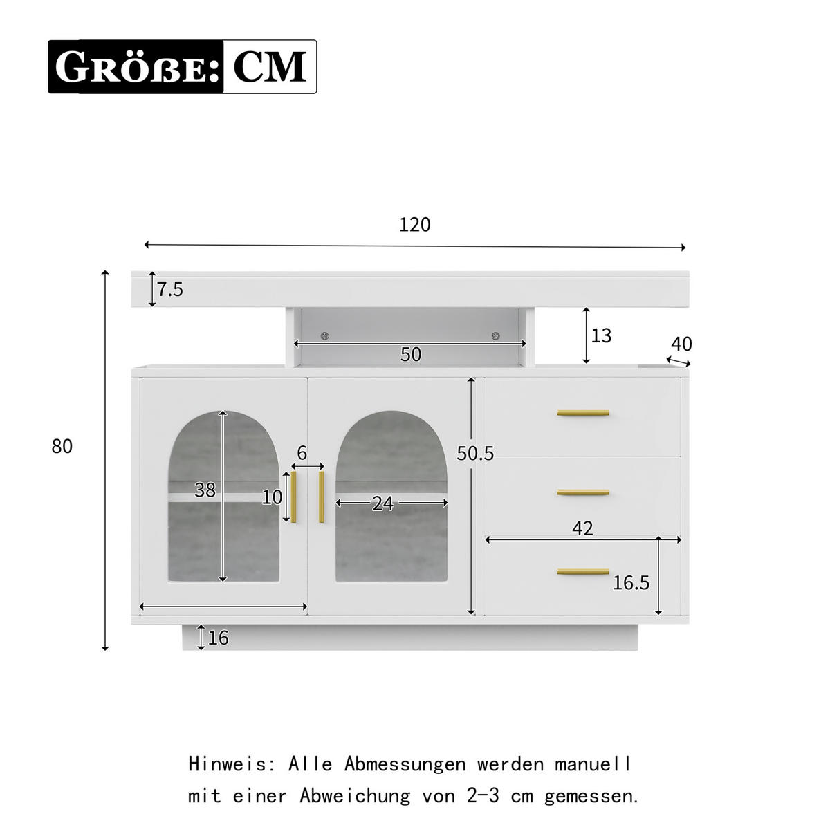 BOČNÍ skříň 120/40/80 cm bílá z dřevotřísky a akrylu s LED osvětlením a úložným prostorem - bílá, kompozitní dřevo (120/80/40cm) - OKWISH
