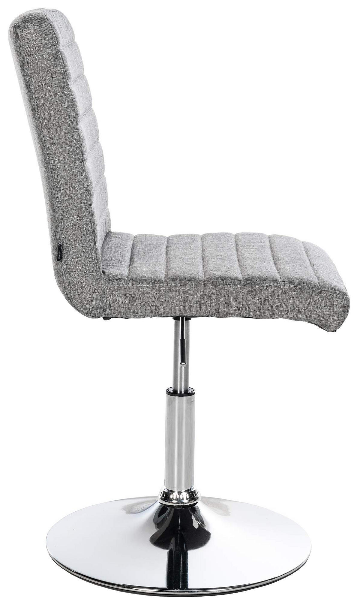 DREHSTUHL 2er Set Stoff grau - Chromfarben/Grau, Textil/Metall (44/81/60cm) - CLP