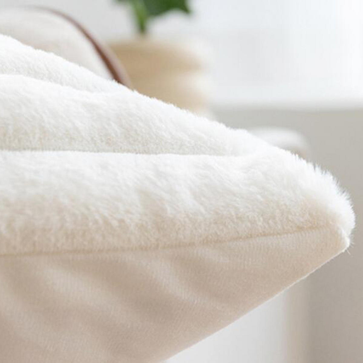 KISSENHÜLLE Velvety 45/45 cm，2er-Set - Beige, Textil (45/45cm) - Kaket