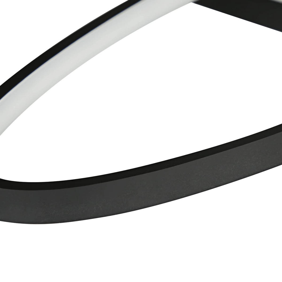 LED-DECKENLEUCHTE Brigitte 85/62/7 cm - Schwarz, Metall (62/85/7cm) - Nettlife