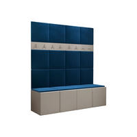 GARDEROBEN-SET Orion V - Kaschmir/Blau, Holzwerkstoff/Kunststoff (168/186/46cm) - MIRJAN24