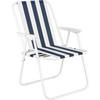 CAMPINGSTUHL bis 100 kg - Blau/Weiß, Textil/Metall (46/73/48cm) - Outtec