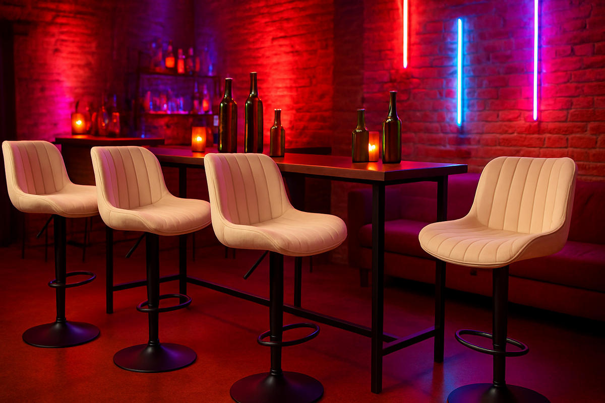 BARHOCKER Lento Gestell schwarz Samt Creme - Schwarz/Naturfarben, Textil/Metall (50/108/50cm) - TPFLiving