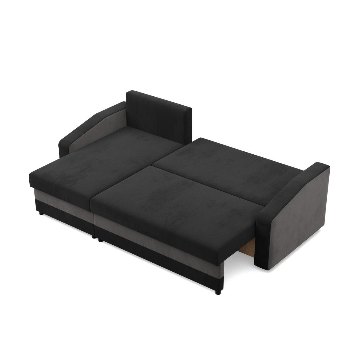ECKSOFA MIT SCHLAFFUNKTION ORION, Schwarz + Weiß - Multicolor, Textil (231/140cm)