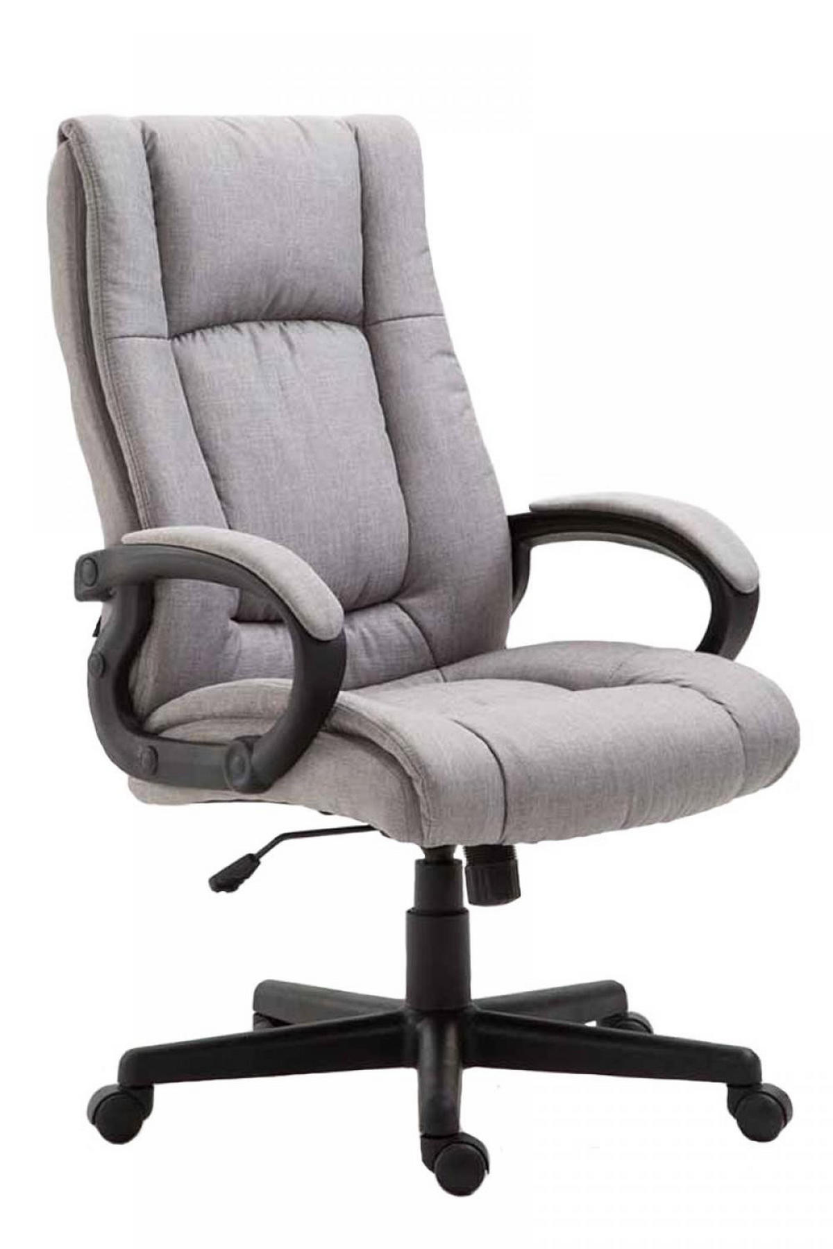 DREHSTUHL Stoff Grau - Schwarz/Grau, Kunststoff/Textil (66/106/70cm) - CLP