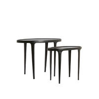 BEISTELLTISCH Arica Schwarz 70/33/53 cm 2er-Set - Schwarz, Metall (70/33/53cm) - Light & Living
