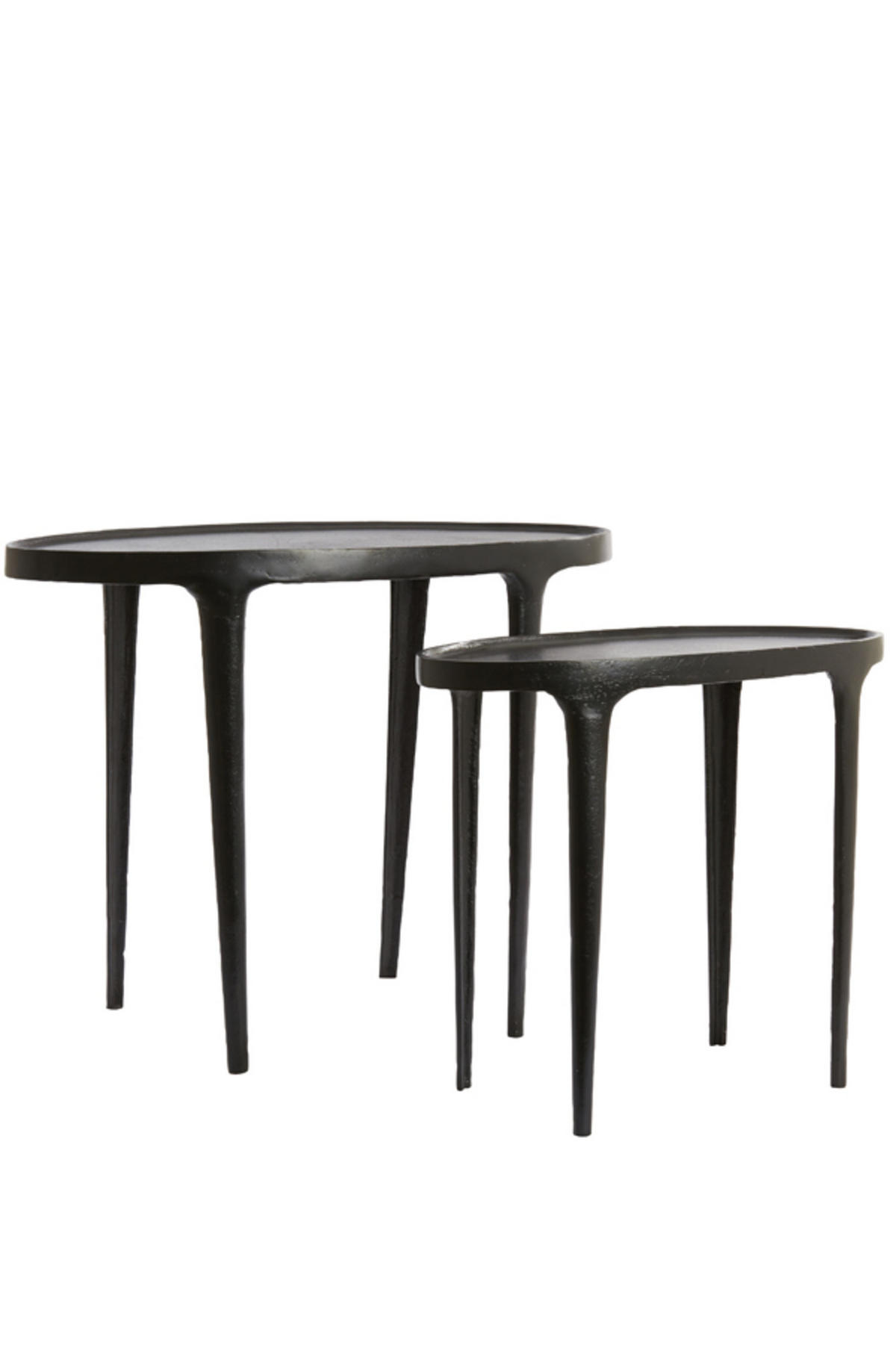 BEISTELLTISCH Arica Schwarz 70/33/53 cm 2er-Set - Schwarz, Metall (70/33/53cm) - Light & Living