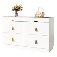 KOMMODE 120/40/78 cm mit 6 Schubladen, Glasplatte, Facheinteilung und Kippsicherung, Weiß - Weiß, Glas (120/78/40cm) - Redom