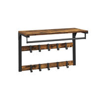 WANDGARDEROBE MIT ABLAGE - Braun, Holzwerkstoff (30/42/65cm) - Hansiro